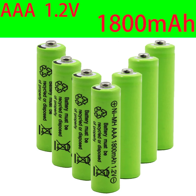 100% Neue המקורי AAA 1800 MAh 1,2 V Qualität Akku Ni-Mh 3א Batterie