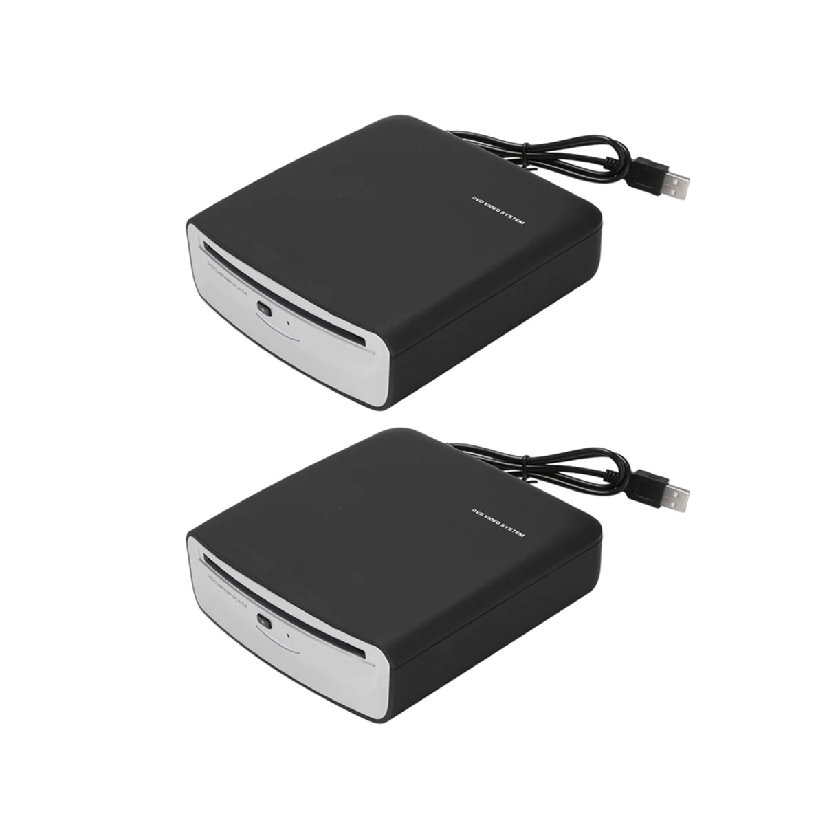 2Pcs הרדיו CD/DVD צלחת תיבת שחקן עם כוח USB אות העברת סטריאופוניים חיצוניים עבור אנדרואיד נגן מולטימדיה לרכב