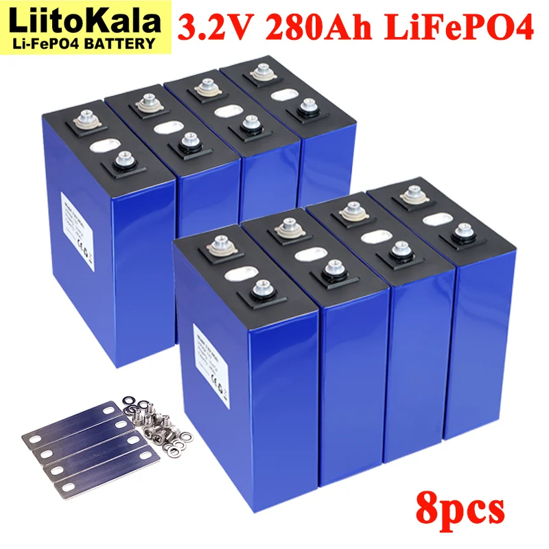 8x LiitoKala 3.2 V 280Ah lifepo4 סוללות DIY 12V 24V הסוללה נטענת עבור מכונית חשמלית RV אנרגיה סולארית מערכת אחסון