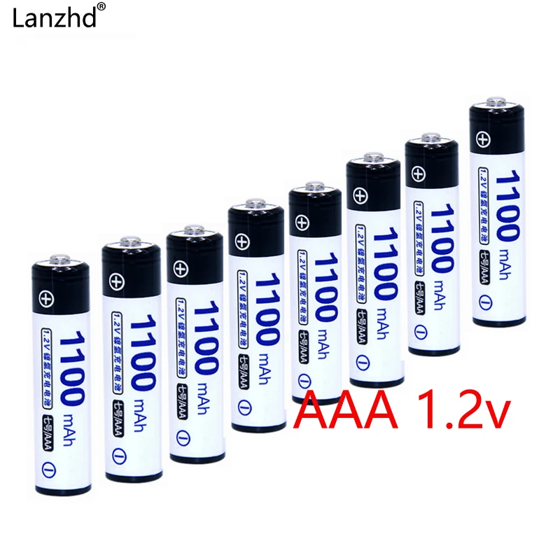 AAA סוללה נטענת 1100mA Ni-MH סוללות של 1.2 V בפועל גבוהה קיבולת הסוללות בתא צעצוע פנס מצלמות