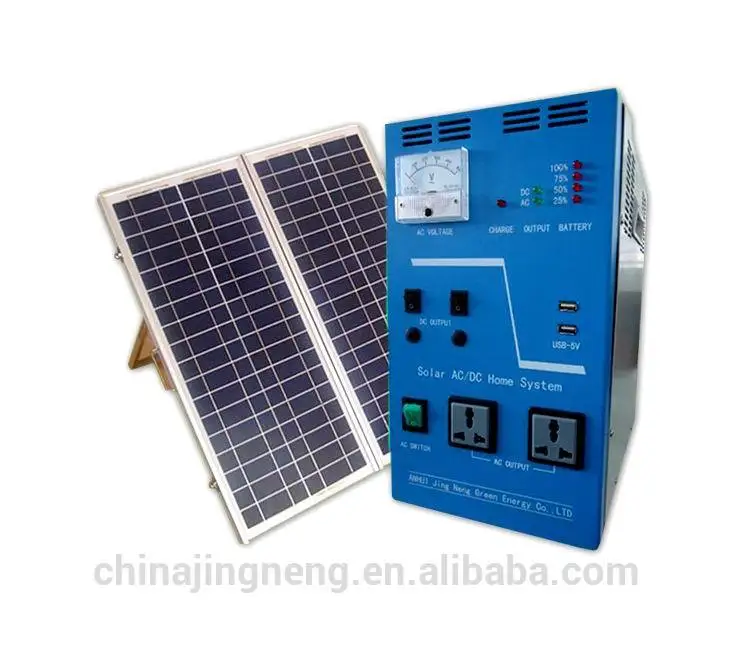 AC 300w מערכת אנרגיה סולארית לשימוש ביתי סולרי כוח מחולל 100w לוח,55ah סוללות 12v/20a בקר טעינה