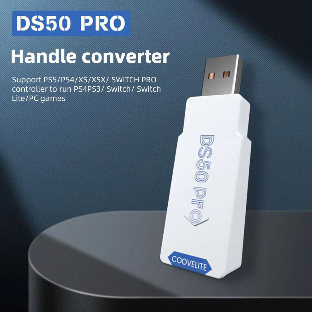 Ds50 Pro ממיר עבור PS5/PS4/XboxElite Pro Bluetooth תואם-בקר אלחוטי מתאם רב-פלטפורמת בקרת תנועה