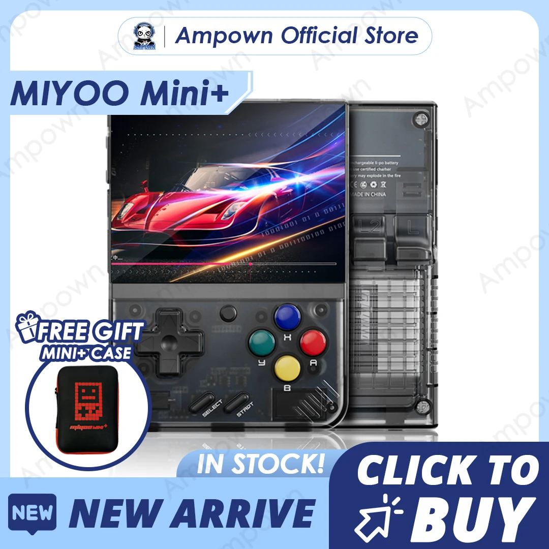 MIYOO מיני פלוס נייד רטרו כף יד קונסולת המשחק V2 מיני+ מסך IPS משחקי וידאו קלאסיים מסוף לינוקס מערכת לילדים מתנה