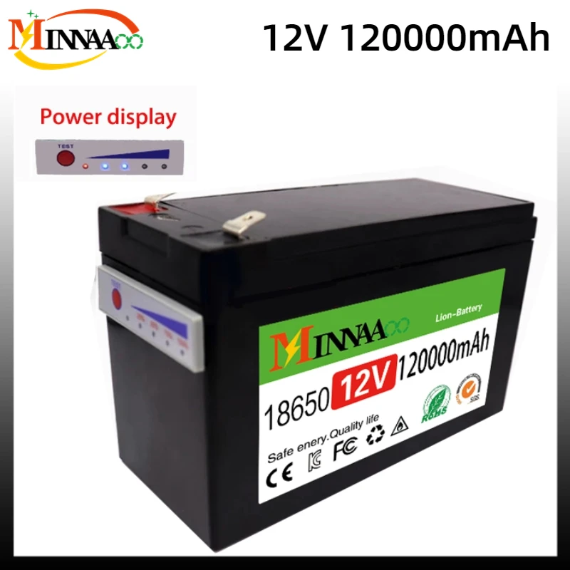 חדש מתז 12V 120Ah מובנה הנוכחי גבוה 30A BMS 18650 ליתיום סוללה עבור רכב חשמלי Batterie 12.6 V מטען