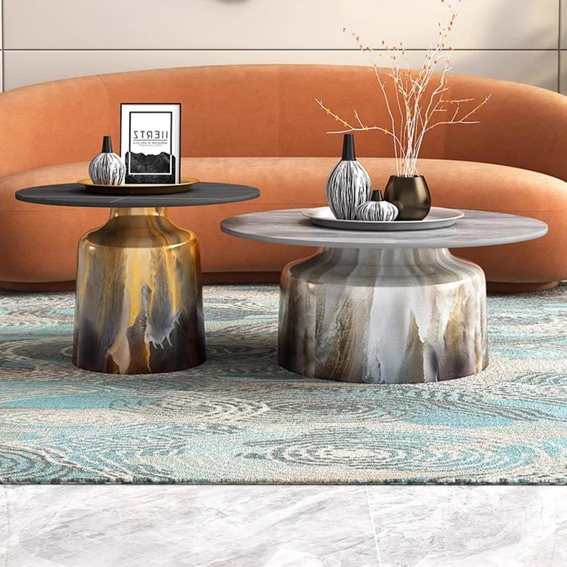 יוקרה מחיצות שולחן קפה הנורדית המודרנית הספה נורדי סלון שולחן קפה חיצוני משיש Mesitas דה נוצ ' ה מלון רהיטים
