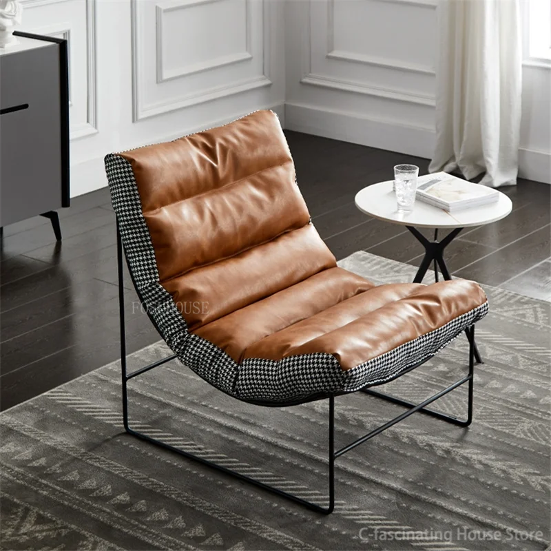 מעצב יחיד, ספה כסא אור יוקרה בסלון כיסאות מודרניים פשוטים כורסה הלו עצלן הכיסא הפנאי המודרני הכיסא