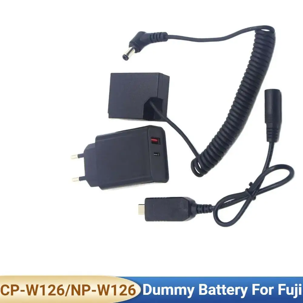 משטרת מטען USB-C תצוגה דיגיטלית בכבלים CP-W126 DC מצמד NP-W126 דמה סוללה עבור Fujifilm X100V XH1 X100F XA5 XA7 XT200 XT1 C