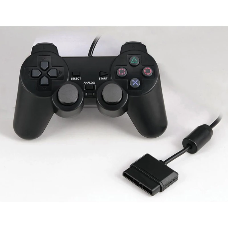 קווי בקר עבור PS2 Gamepad כפול רטט לפנות בקר Gamepad ForPlaystation