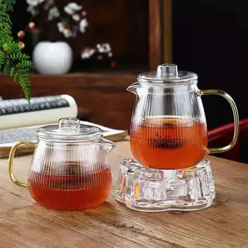 פטיש תבנית להכנת תה קנקן זכוכית, עמיד בחום, בטמפרטורה גבוהה משק הבית פילטר, תה רותח קומקום, תה פרח קומקום