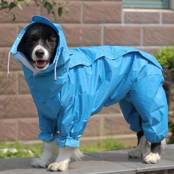 הכלב מעילי גשם מכוסים לגמרי, בינוניים וגדולים כלבים טדי בישון גולדן רטריבר Satsuma מחמד מקשה אחת ארבע רגליים בגדים