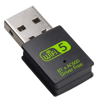 USB Wifi מתאם Bluetooth, 600Mbps Dual Band Wireless רשת חיצוני מקלט,Wifi Dongle עבור PC/המחשב הנייד/שולחן עבודה