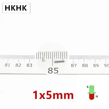 HKHK 500PCS מיני מגנט 1x5 מ 