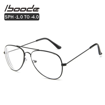 iboode נשים גברים קוצר ראייה אופטי משקפיים מרשם טייס משקפיים מסגרת קצרת רואי Shortsight משקפי Diopter -1.0 כדי -4.0