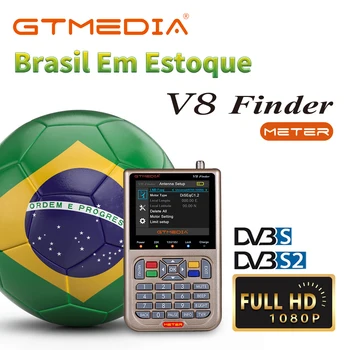 GTMEDIA Freesat V8 Finder מטר/Pro/Finder 2 מדידת מכשיר טלוויזיה האות Finder DVB-S/S2/S2X HD 1080P High Definition Sat Finder