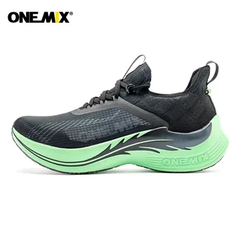 ONEMIX גברים פחמן הצלחת מרתון ריצה נעלי מירוץ נעליים מקצועי קל משקל טכנולוגיית Ultra-אור ריבאונד נעלי ספורט