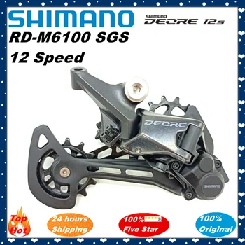 SHIMANO DEORE RD M6100 12S 1X12 מהירות SGS Rear Derailleur MTB Derailleurs על 51T קלטת אופני הרים