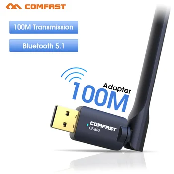 Comfast 100M ארוך טווח USB Bluetooth 5.1 מתאם רווח גבוה עבור PC&שולחן עבודה נייד Bluetooth Dongle Wireless Receiver העברת