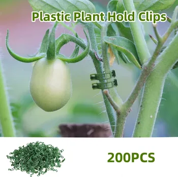 200pcs תמיכה הצמח קליפים עגבניות מטפס על הפרגולה מחזיק תלוי גפן תיקון קליפ לשימוש חוזר ירקות מחזיק ציוד גן