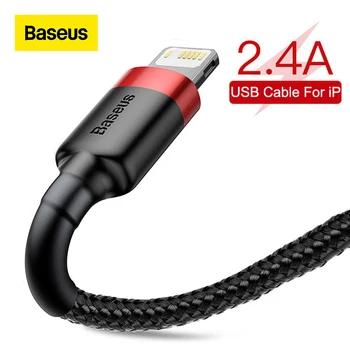 Baseus כבל USB לאייפון SE 11 Pro מקס Xs X כבל 2.4 מהיר כבל טעינה לאייפון 7 8 פלוס מטען כבל נתונים USB כבל