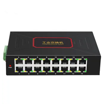 אספקת 16 יציאות תעשייתי מתגי Ethernet 10/100Mbps דין מעקה מסוג RJ45 רשת מתג 16 port gigabit switch