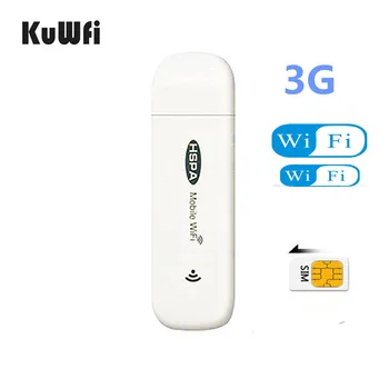 KuWfi דונגל 3G Wifi במודם מיני נתב HSPA USB הנתב האלחוטי 7.2 Mbps נייד נקודה חמה Wifi עד 5 משתמשים Wifi