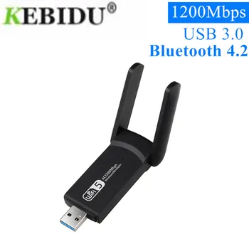 USB 3.0 מתאם רשת אלחוטית כרטיס 1200Mbps Bluetooth גרסה 4.2 Wifi אנטנה מתאם כרטיס רשת מתאים עבור שולחן העבודה של מחשב נייד