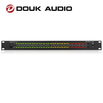 Douk אודיו כפול 40 LED קו/מיקרופון סטריאו מד רמת מוזיקה ספקטרום מנורת מנתח אודיו
