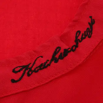 יוניסקס שף מעילים מעיל שרוולים קצרים חולצה מטבח מדים XL אדום
