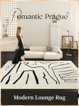 סגנון וינטג ' השטיח בסלון חדר שינה שטיחים צרפתית ספה שטיח שחור-לבן שטיח הרצפה עיצוב חדר השינה טרקלין שטיחים ילדים שטיח