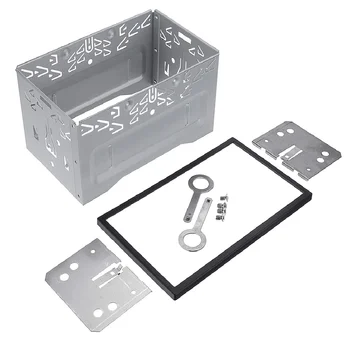 אוניברסלי 2 Din סטריאו רדיו הכלוב מסגרת יחידת נגן DVD Box Fascia לוח הצלחת התיק דאבל דין Audio דאש מסגרת הרכבה קיט