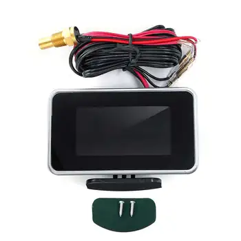 2in1 12V 24V LCD המכונית צג דיגיטלי מד מתח לחץ מים זמני מטר עם זמזם אזעקה M10