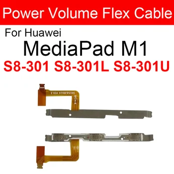 כוח & נפח להגמיש כבלים עבור Huawei Mediapad M1 S8-301 S8-301U כוח על לחצן עוצמת הקול Sidekey מתג להגמיש סרט חלקים