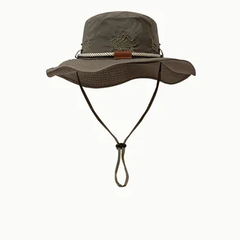 דלי כובעי נשים לקיץ גדול ברים שטוח העליון קרם הגנה Mens המערבי קאובוי שטף דייג כובע אבא ציד כובע הכובע בוב Gorra