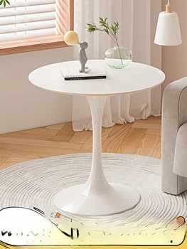 נורדי הביתה רטרו עגול שולחן מינימליסטי ההגירה הסגנון הצבעוני ומתן שולחן קפה, שולחן קטן יחידה מרפסת שולחן