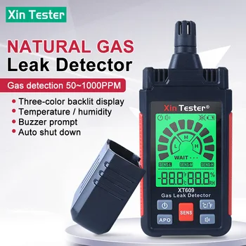 Xin הבוחן XT609 דיגיטלי דליק גז דליפת גלאי גז טבעי Flammble גז אנלייזר 1000PPM מתאן הבוחן