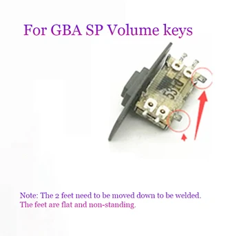 10pcs להחליף מקש עוצמת הקול עבור GBA SP כף יד קונסולת משחק קול מקש עוצמת הקול האלפים התאמת עוצמת קול מתג צליל בקר