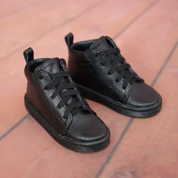 BJD בובה נעלי מתאים 1-3 1-4 דוד גודל אופנתית שחורה פשוטה נעלי עור נעלי בובה אביזרים