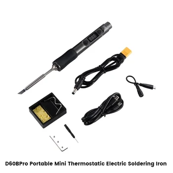 D60bpro חשמלי מלחם נייד Mini Thermostatic חשמליים הלחמה ברזל עבור סוללת ליתיום מופעל על תמיכה PD3.0