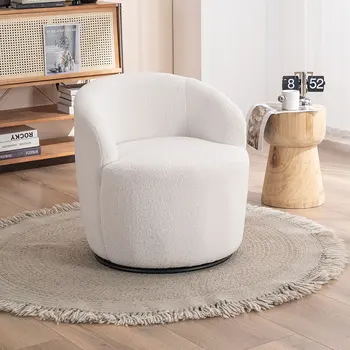 הנורדית המודרנית הרצפה בסלון ספות עצלן Rotatable יוקרה ספה אחת קטיפה קרם בסגנון Sofy לעשות Salonu ריהוט הבית WK50SF