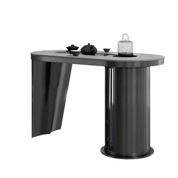 רוק צלחת בסלון אוטומטי להגדיר מים רותחים תה שולחן רב-האתר ללא דאגות ניקוז מודרנית, מינימליזם