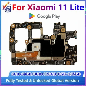 מקורי סמארטפון לוח האם Mainboards Xiaomi Mi 11 לייט 5G הראשי מעגלים הלוח העולמי גרסה מלאה צ ' יפס 128GB 256GB